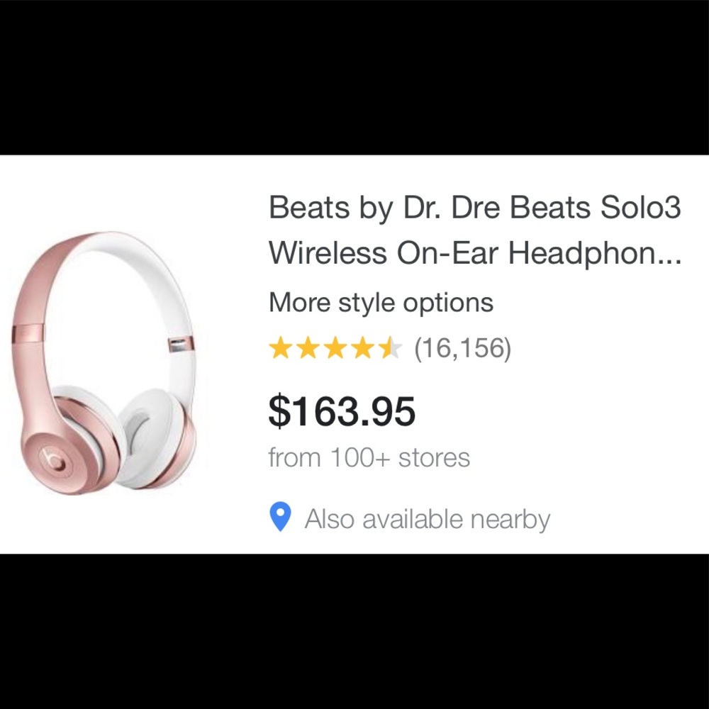 Beats Rose Gold Headphones